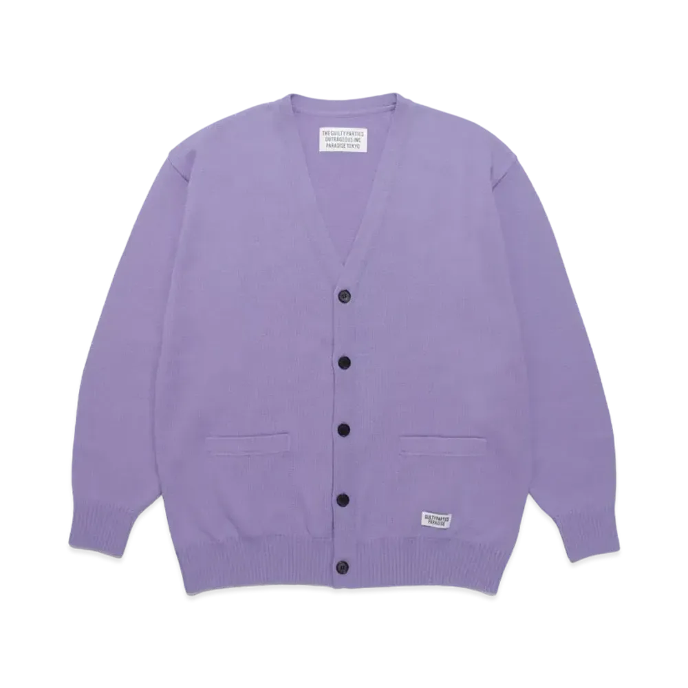 WACKO MARIA CLASSIC KNIT CARDIGAN "Purple"