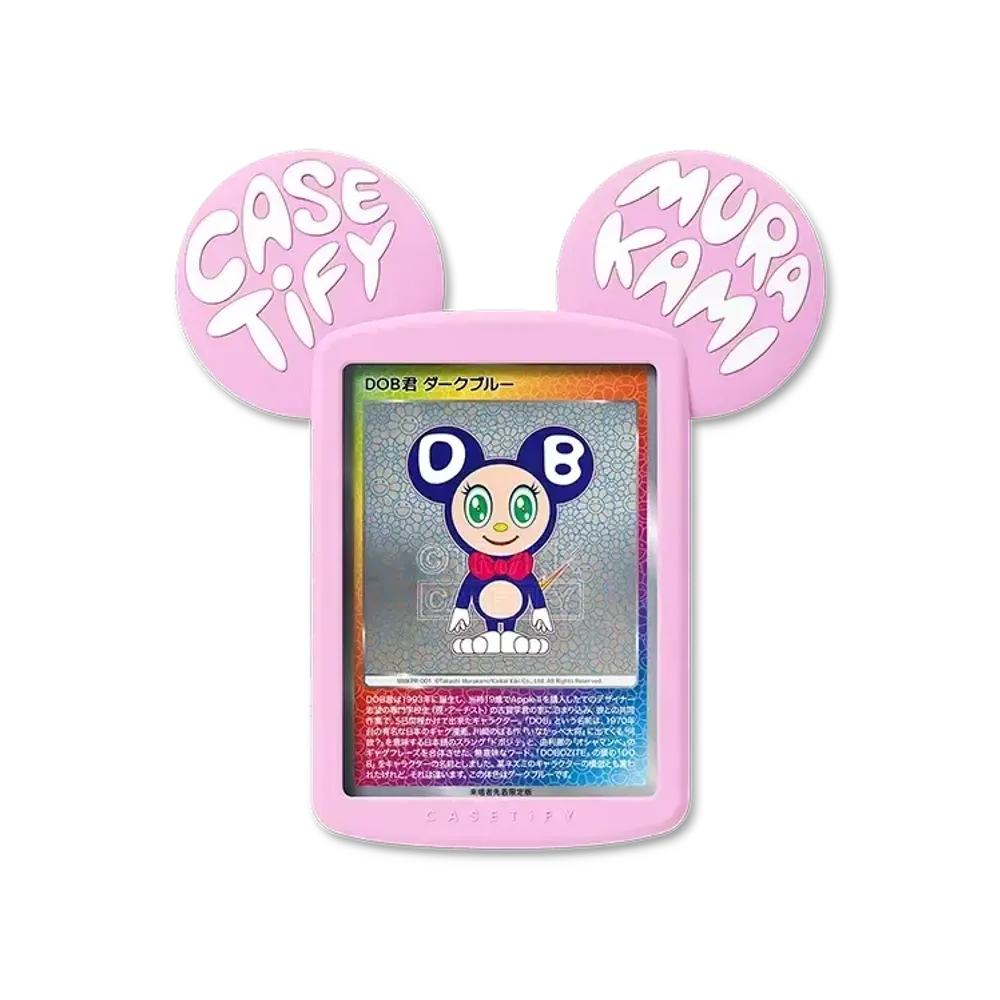 Takashi Murakami x CASETiFY: MR. DOB Snappy(TM) Trading Card Holder "Pink"