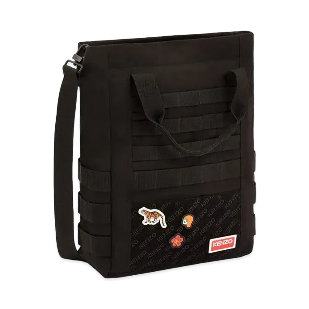 KENZO Jungle Tote With Badge "Black"
