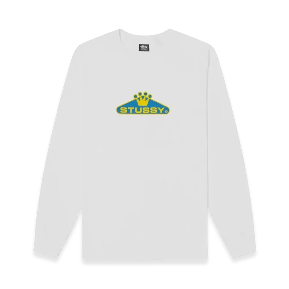 Stussy Crowned LS Tee "White"