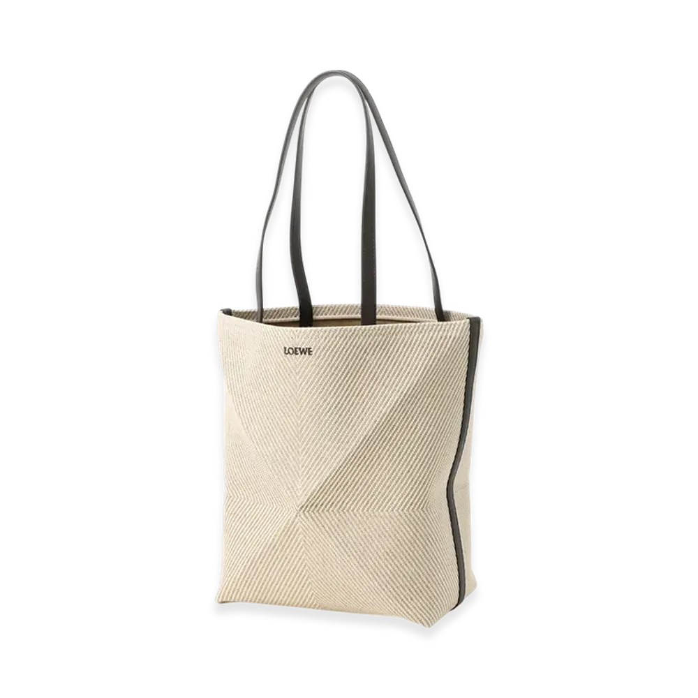 LOEWE Puzzle Fold Tote Medium "Ecru/Natural"