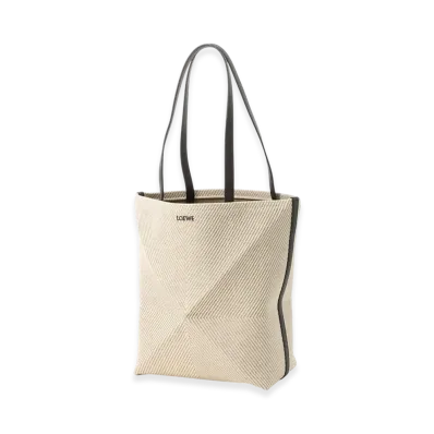 LOEWE Puzzle Fold Tote Medium "Ecru/Natural"