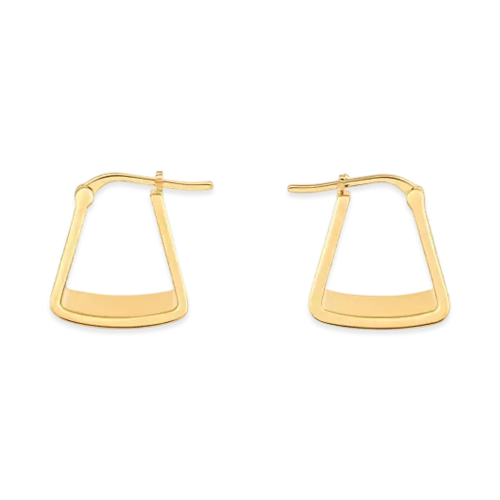 CELINE Formes Abstraites Pyramid Hoops In Brass With Gold Finish "Gold"