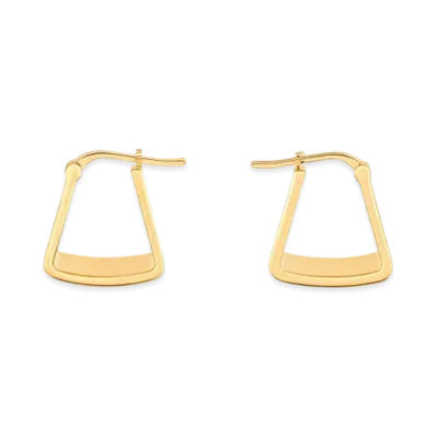 CELINE Formes Abstraites Pyramid Hoops In Brass With Gold Finish "Gold"