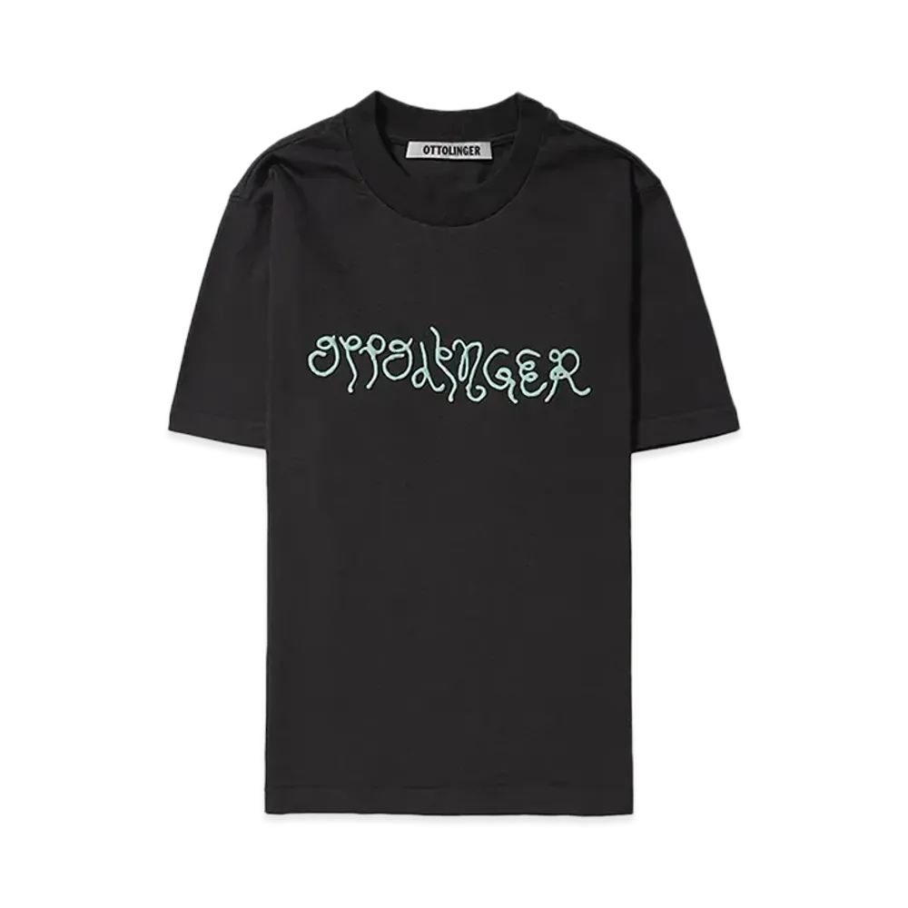 OTTOLINGER Fitted T-Shirt with Puff Paint "BLACK"