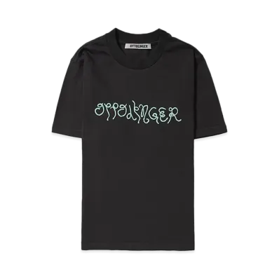OTTOLINGER Fitted T-Shirt with Puff Paint "BLACK"
