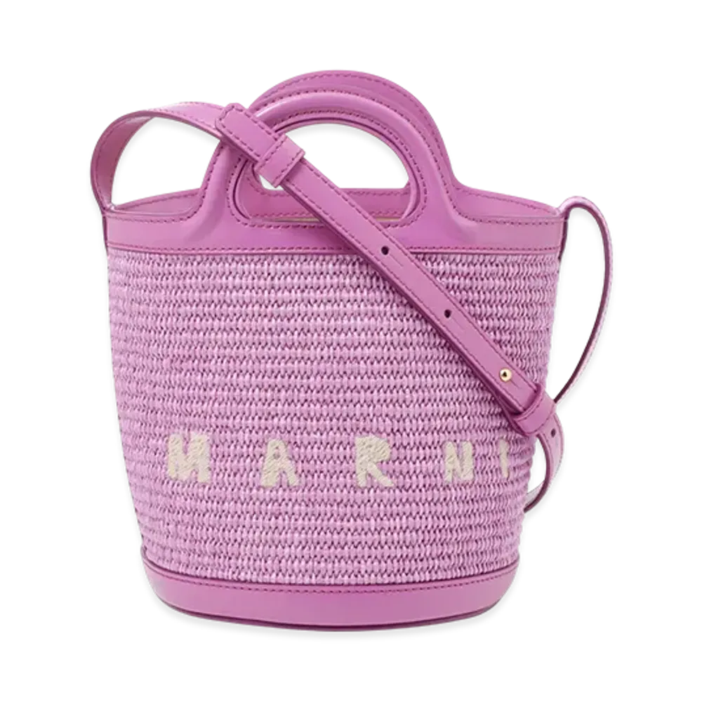 MARNI 2Way Tropicalia Basket Bag Small "Lightlila"