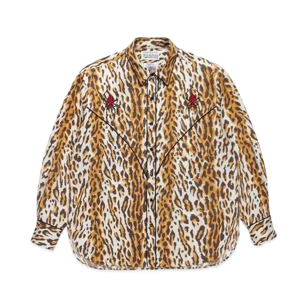 WACKO MARIA Wolf`s Head / Western Shirt "Leopard"
