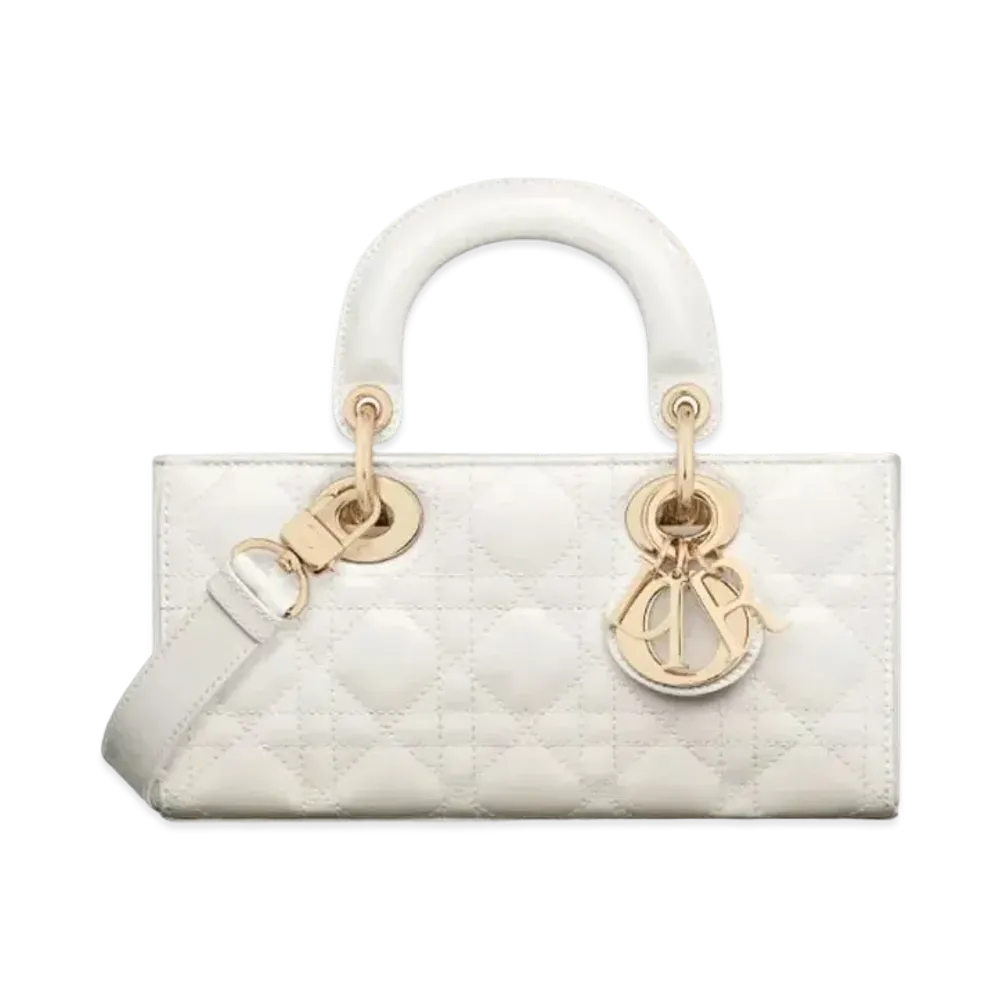 Dior Small Lady D Joy Bag Patent Cannage Calfskin "Latte"