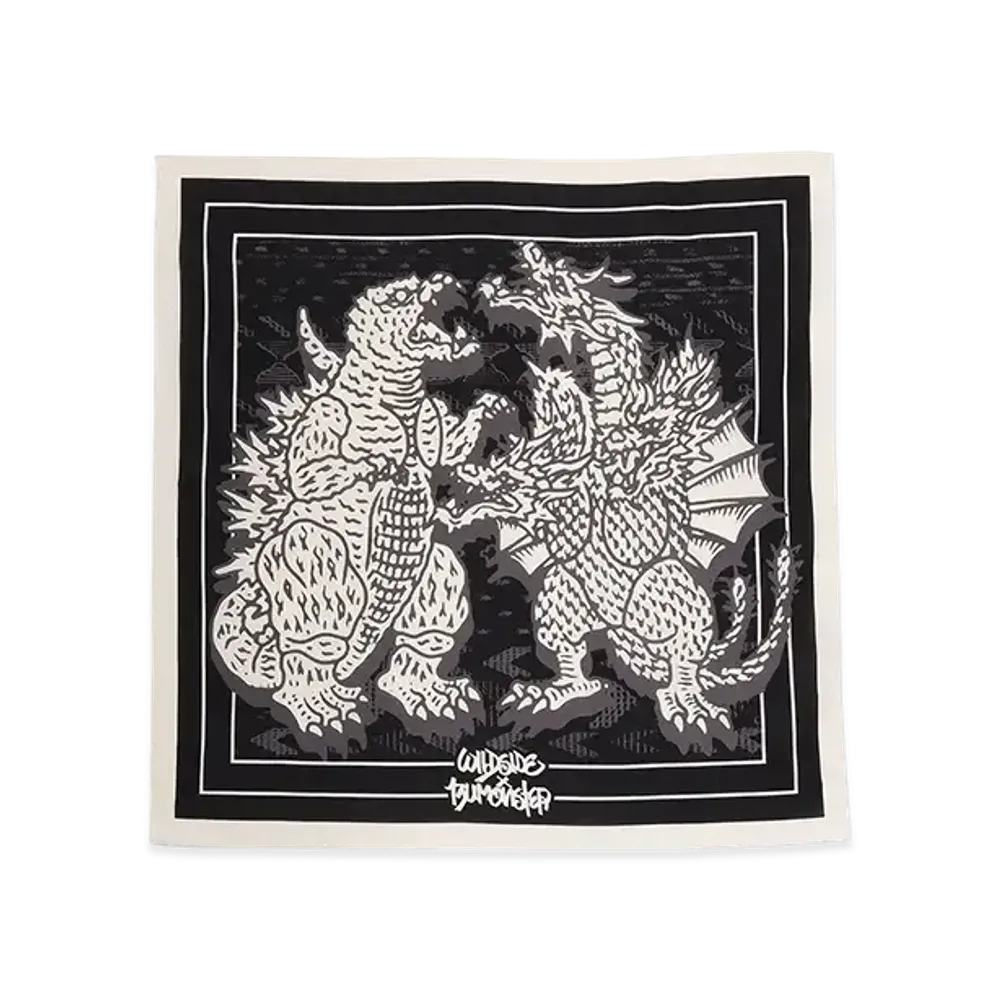 WILDSIDE Yohji Yamamoto x IZUMONSTER Large Scarf "Black"