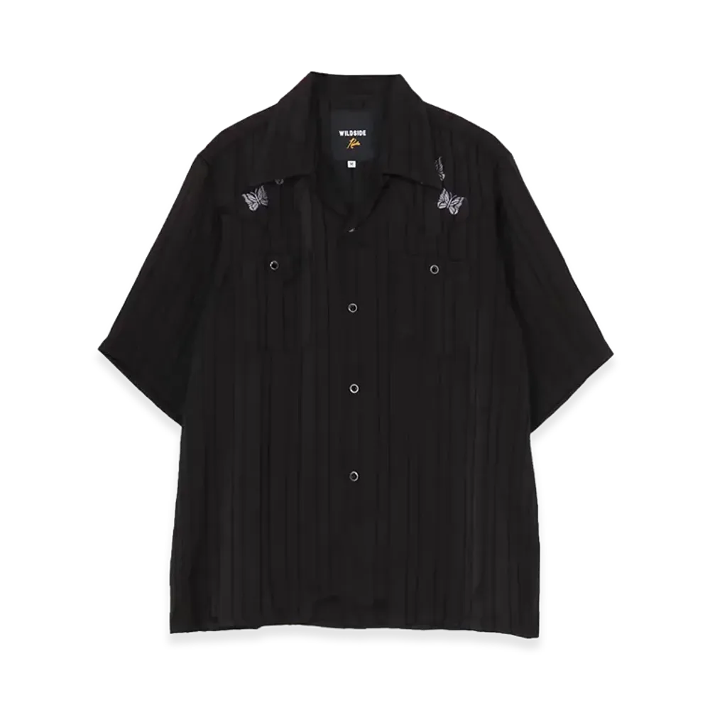 WILDSIDE YOHJI YAMAMOTO x NEEDLES S/S Cowboy One-up Shirt "Black"