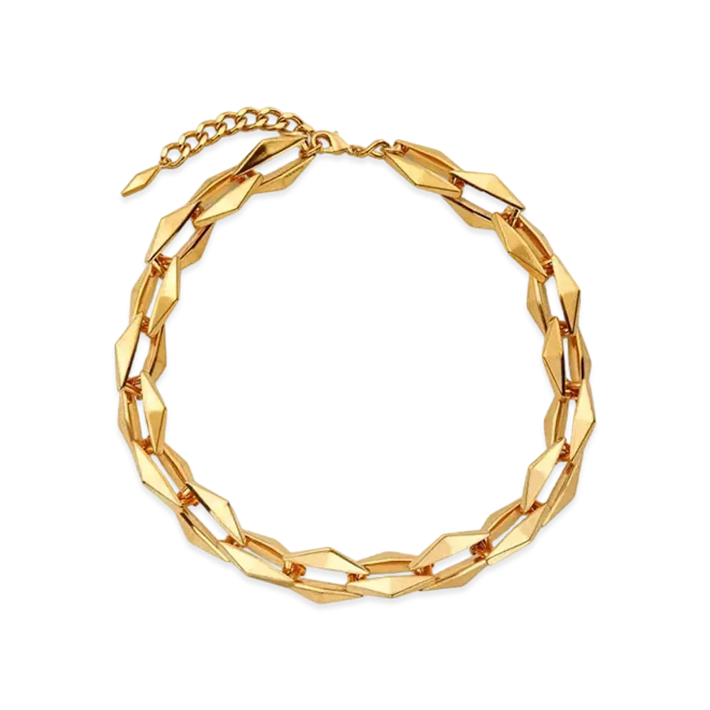 Jimmy Choo Diamond Chain Necklace "Gold"