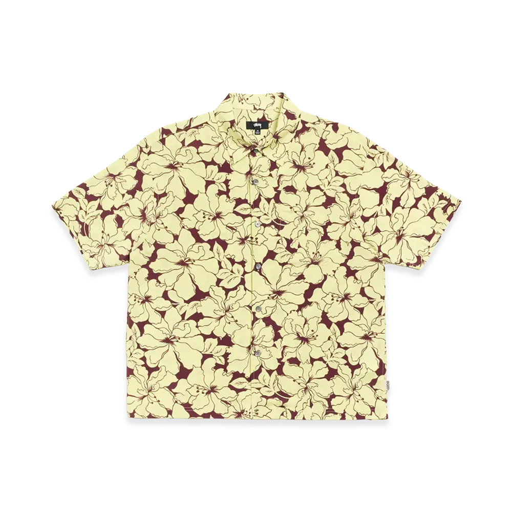 Stussy Floral Hawaiian Shirt "Lime"