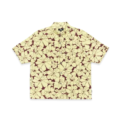 Stussy Floral Hawaiian Shirt "Lime"
