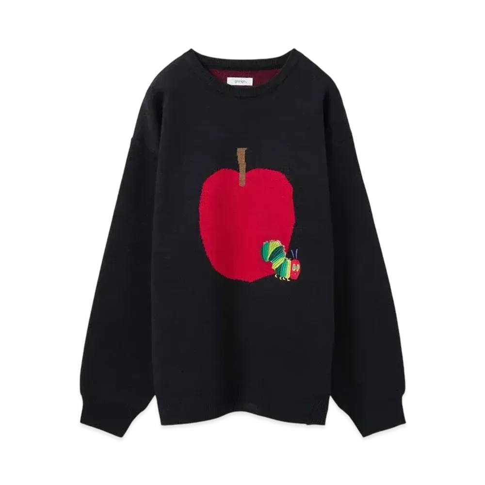 graniph x Eric Carle Red Apple Embroidery Knit "Black"