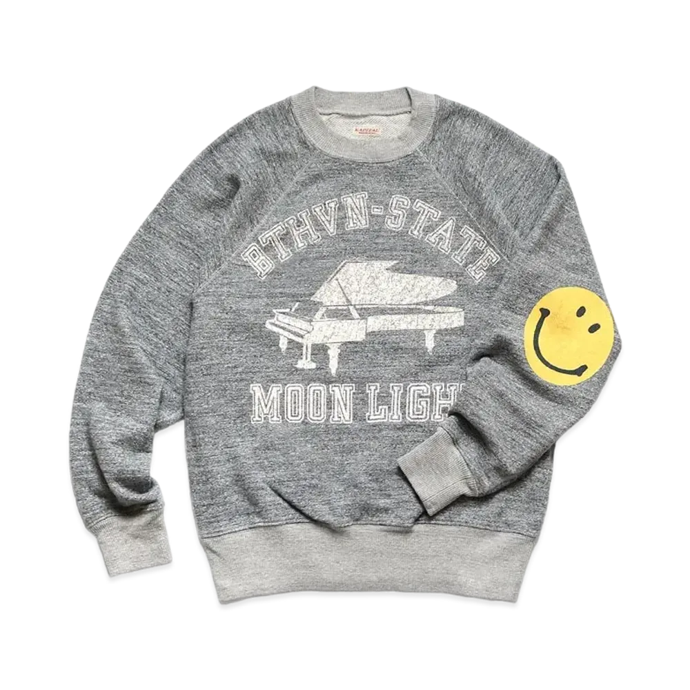 KAPITAL TOP BEAUTYY LAGRANGE CREW SWEAT (MOONLIGHT) "Charcoal"