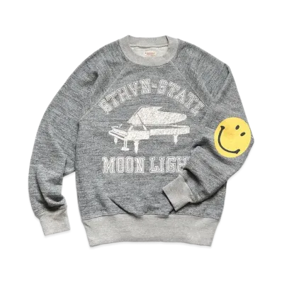KAPITAL TOP BEAUTYY LAGRANGE CREW SWEAT (MOONLIGHT) "Charcoal"