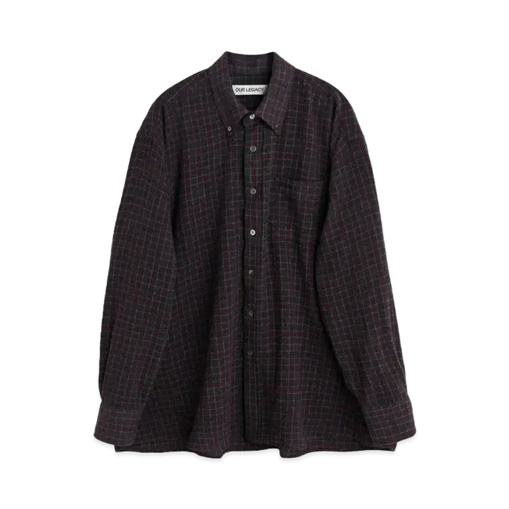 OUR LEGACY Borrowed BD Shirt Sophomore Check Rural Wool Sophomore "Multi"