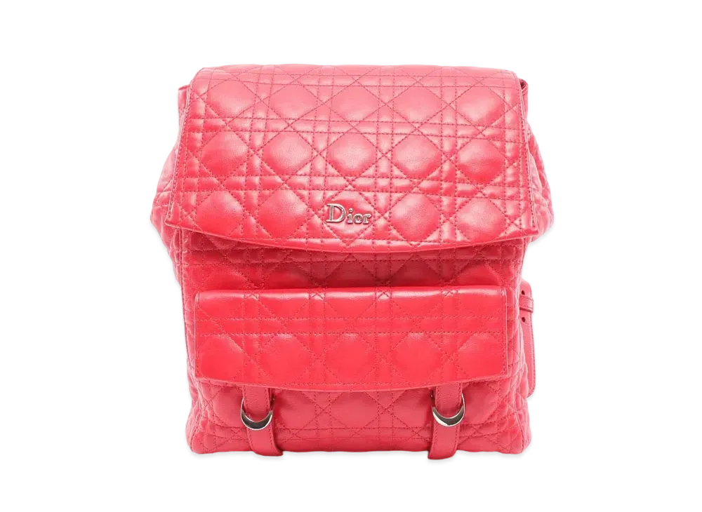 Dior Cannage Dior Backpack "Red"