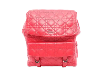 Dior Cannage Dior Backpack "Red"