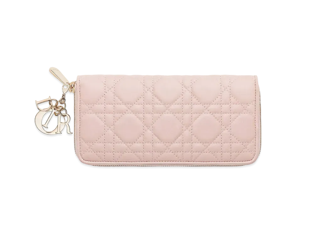 Dior Lady Dior Voyageur Wallet "Pink"