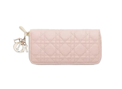 Dior Lady Dior Voyageur Wallet "Pink"