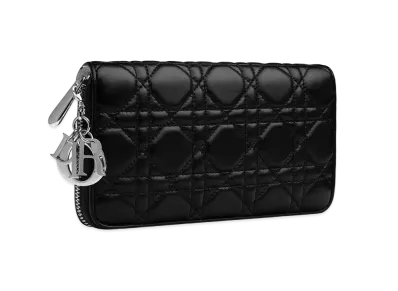 Dior Lady Dior Voyageur Wallet "Black"