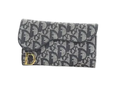 Dior Saddle Long Wallet "Navy"