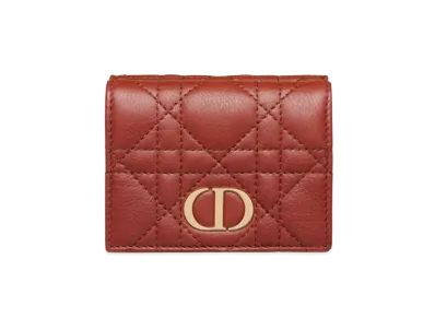 Dior Dior Caro compact Wallet "Red"