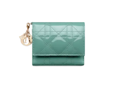 Dior Lady Dior Lotus Wallet "Tundra Green"