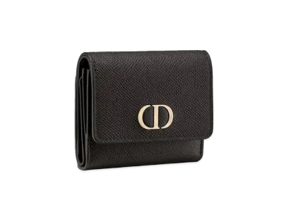 Dior 30 Montaigne Lotus Wallet "Black"