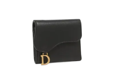 Dior Saddle Lotus Wallet "Black"