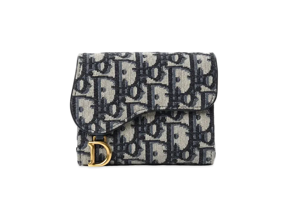 ディオール サドル ロータス ウォレット "ネイビー" S5653CTZQ_M928