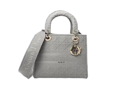 Dior Medium Lady D-Lite Bag "Gray"