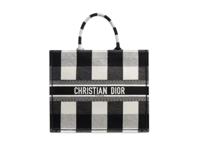 Dior Book Tote Small Bag "Black/White"