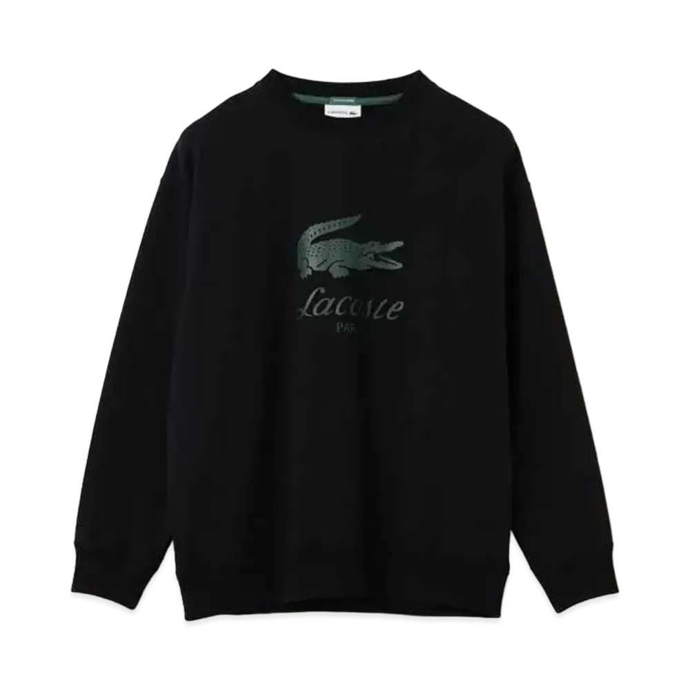 BEAMS LACOSTE for BEAMS / Custom Logo Sweatshirt "Noir"