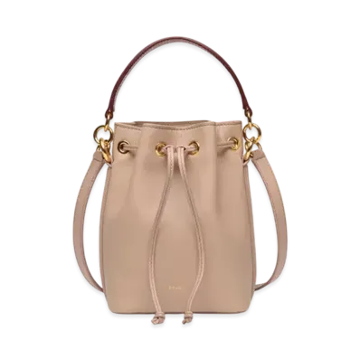Bally Code Mini Bucket Bag In Light Beige Leather "Beige"