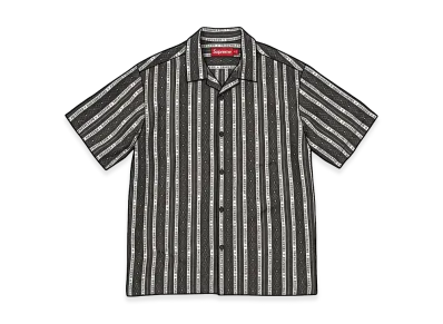Supreme Old English Stripe Silk S/S Shirt "Black"