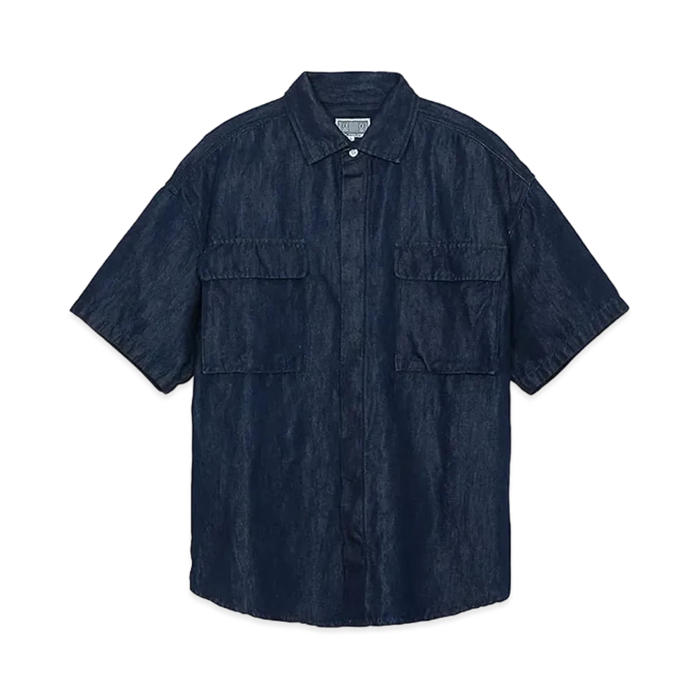 Cav Empt (C.E) DENIM SHORT SLEEVE SHIRT "Indigo"