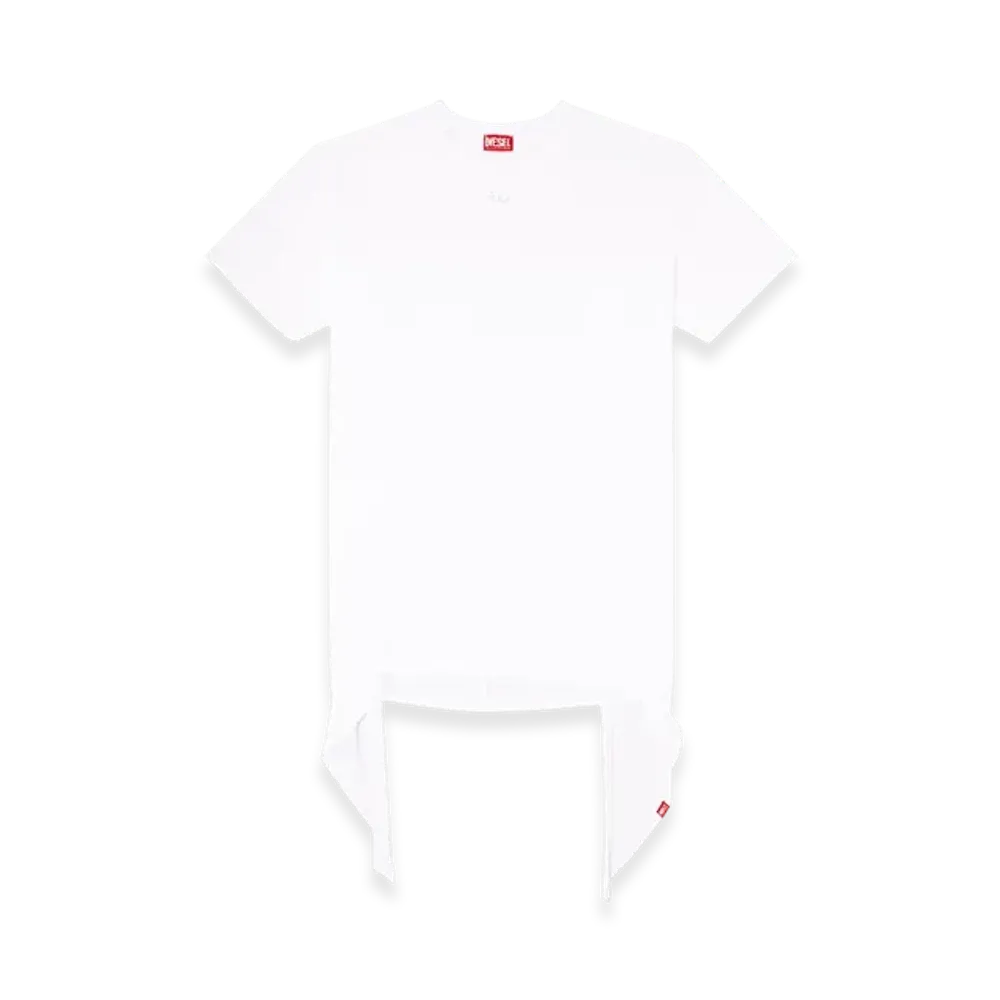 Diesel D-Eivor T-Shirt Dress With Tie Front "White"