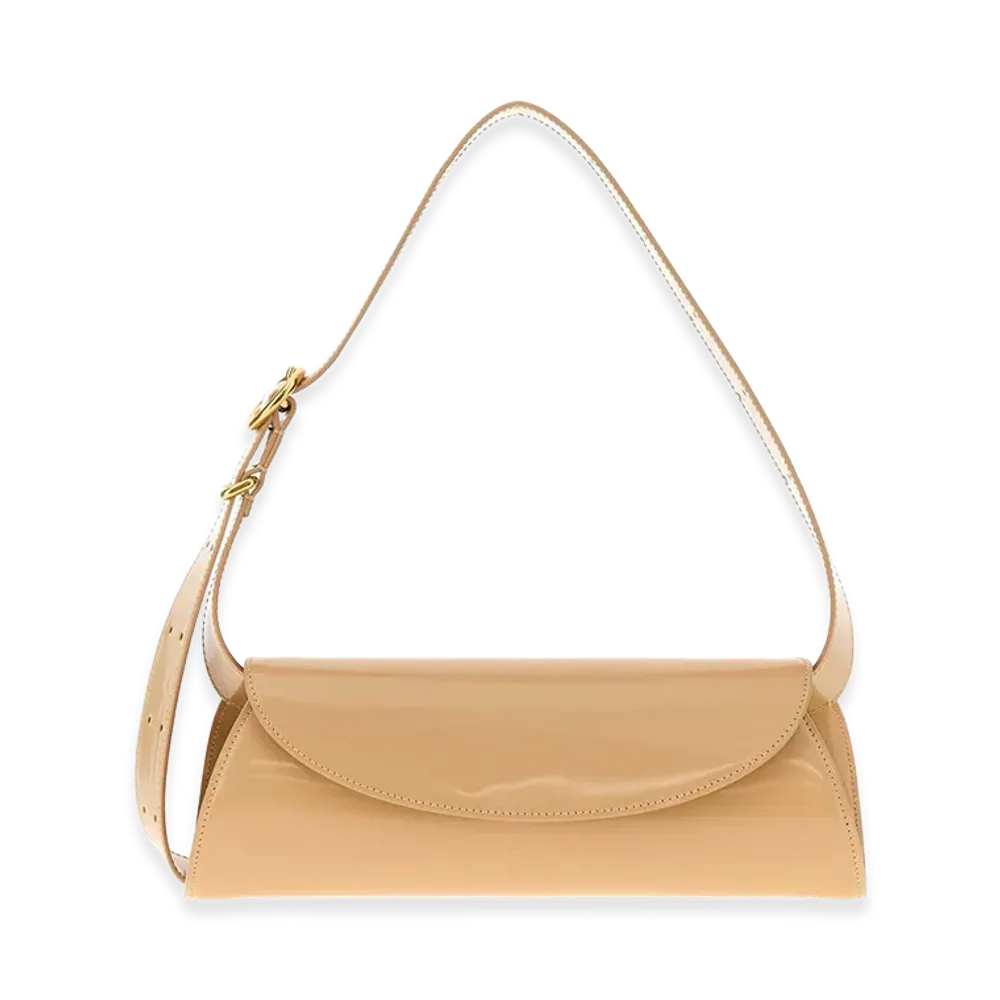 Jil Sander Women's Skin Leather Small Cannolo Shoulder Bag "Hazel Pink"