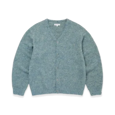thisisneverthat Hairy Knit Cardigan "Teal"