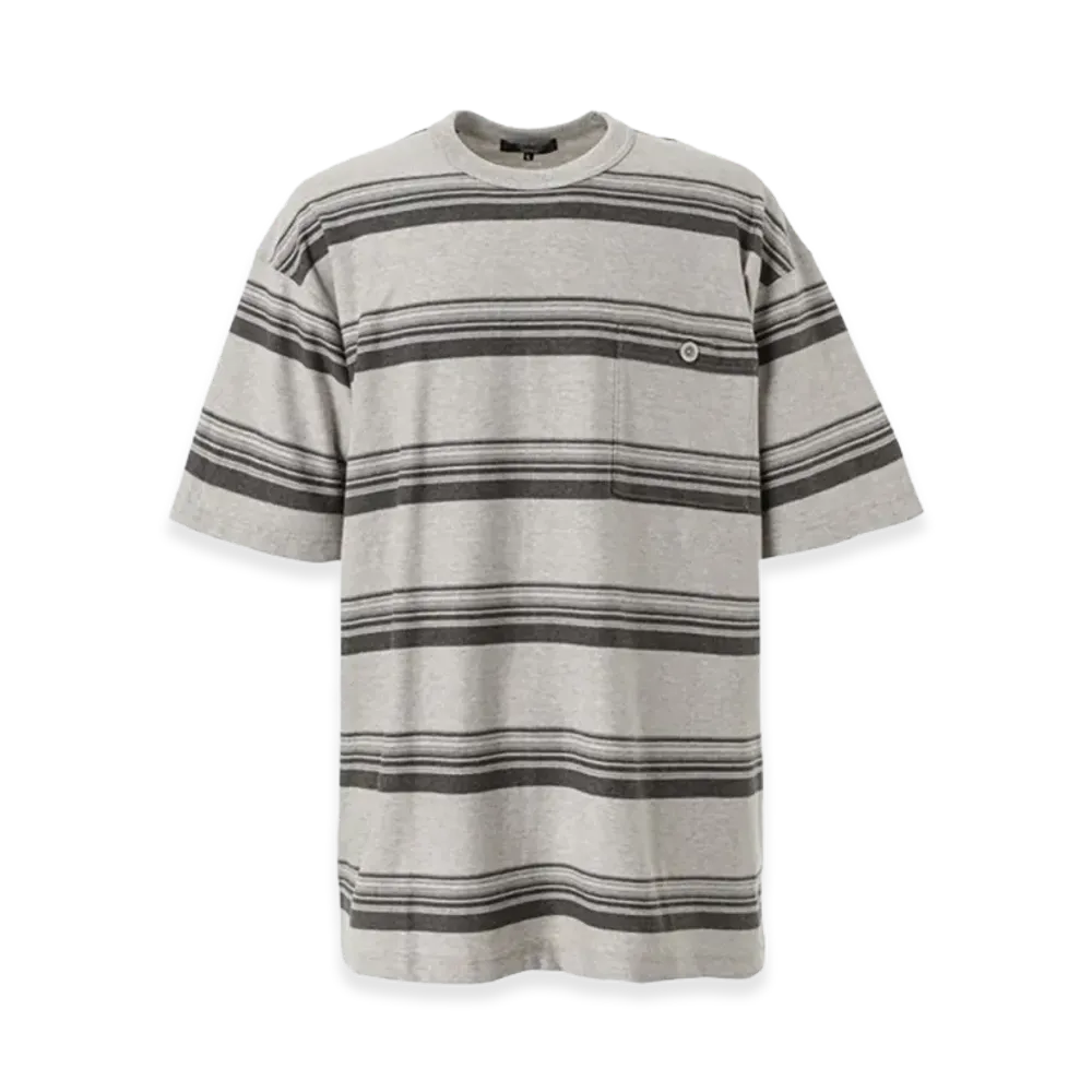 COMME des GARCONS HOMME Cotton Ramdom Border T-Shirts "Gray"