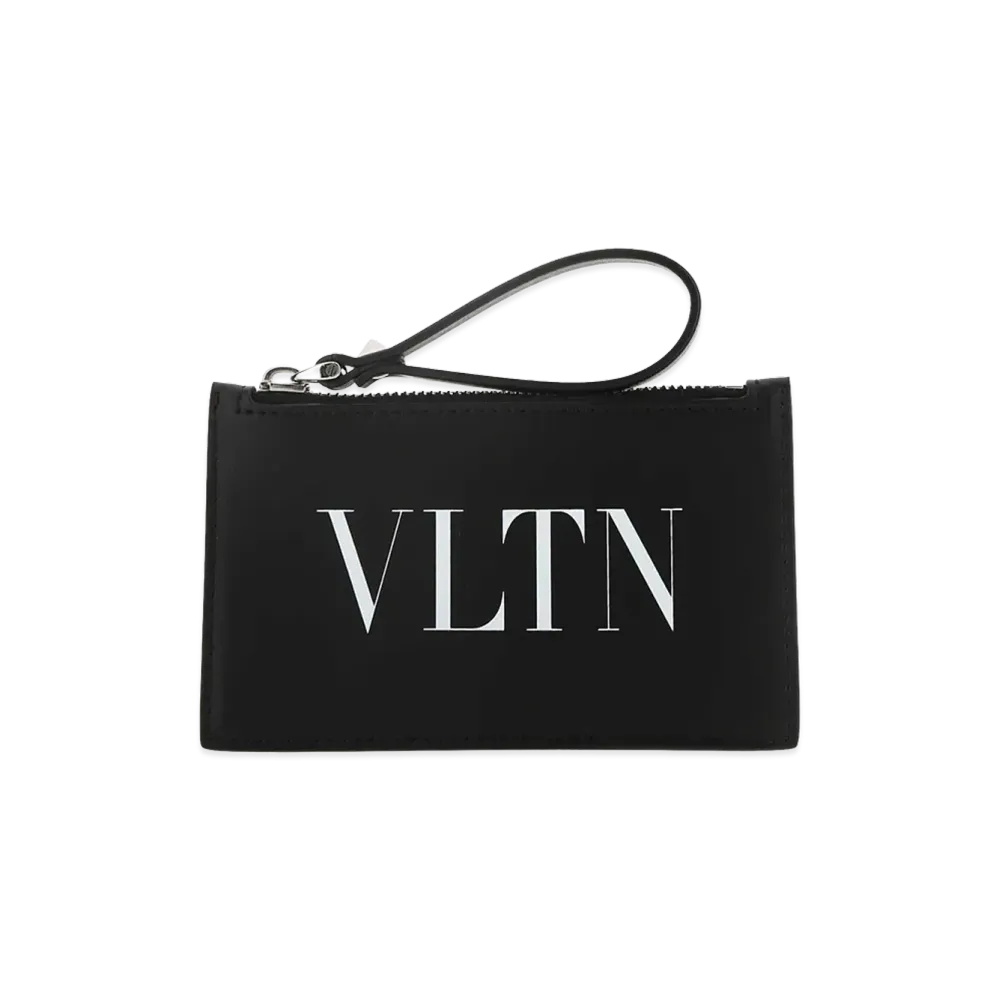 Valentino Leather Card Holder "Black"