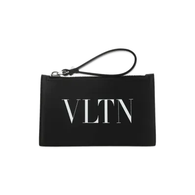Valentino Leather Card Holder "Black"