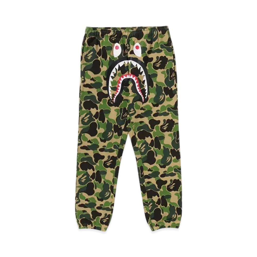 A BATHING APE ABC Camo Shark Regular Fit Sweat Pants "Green"