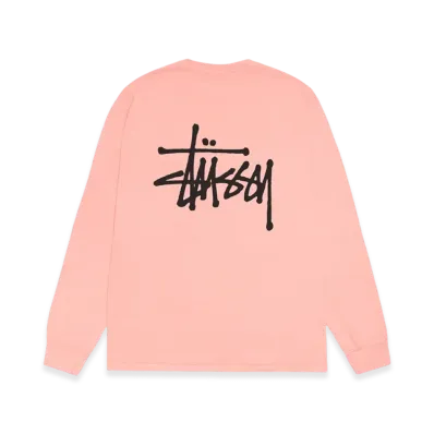 Stussy Basic Stussy Pigment Dyed LS Tee 2024 "Coral"
