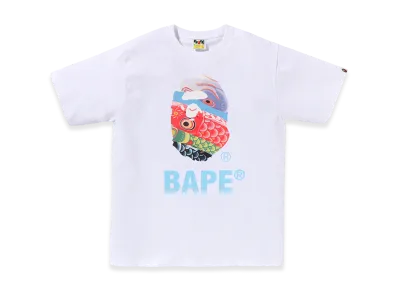A BATHING APE Carp Streamer Photo Ape Head Tee "White"