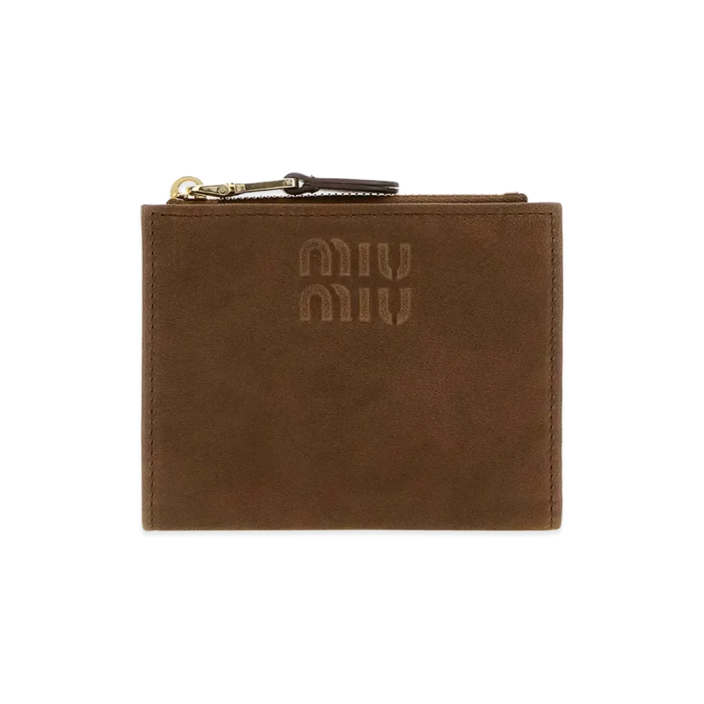 MIU MIU Women's Nappa Leather Wallet "Brown"