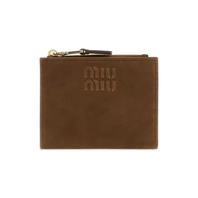 MIU MIU Women's Nappa Leather Wallet "Brown"